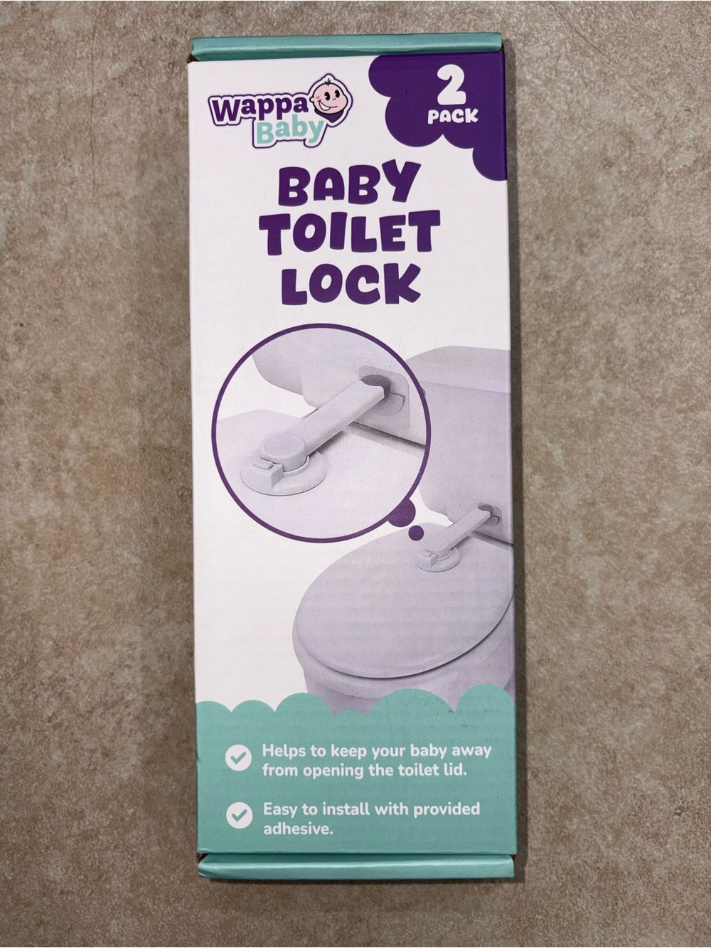 White Toilet Safety Lock - 2 Pack